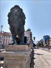 Lions guarding the entrance to the centre of Sofia.: by steve_and_emma, Views[193]