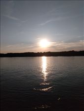 Sunsetting on the Danube and our Bulgarian trip as we cross over the Danube back to Romania.: by steve_and_emma, Views[323]