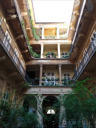 We stayed in a fantastic old building in Pest which had a lovely court yard.