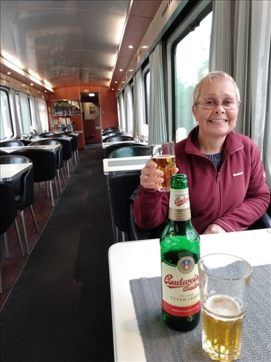 Enjoying the civilised train trip from Budapest to Bratislava. Bit of an upgrade on the Romanian trains I'm afraid to say.
