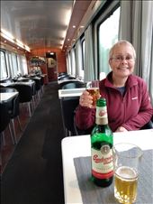 Enjoying the civilised train trip from Budapest to Bratislava. Bit of an upgrade on the Romanian trains I'm afraid to say.: by steve_and_emma, Views[209]