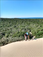 Climbing the dunes on the Cannon Rocks trail.: by steve_and_emma, Views[193]