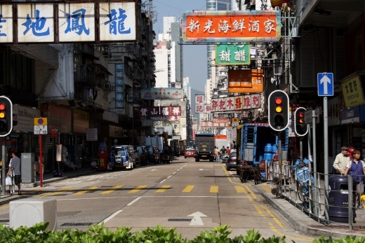 Typical street in HK