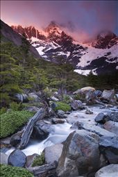 The last light from the light show on the 