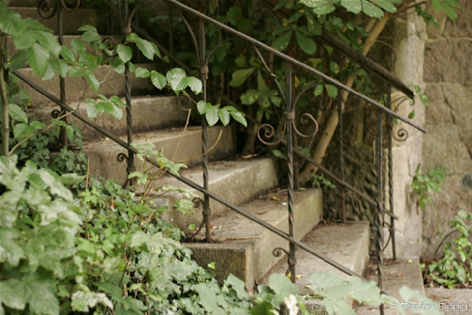 Going further in direction to a Luther church and taking a shot of old stairs.