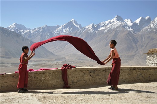 Breaking Free.Sometimes the younger monks try to break through the austerity of 
