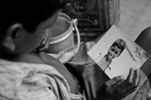 Sujoy in a rare introspective mood while staring at his own photograph. 