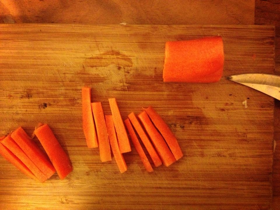 Carrots cut