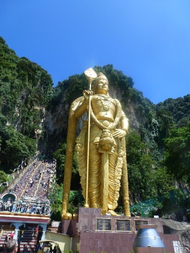 Batu Caves. 272 steps...up we go