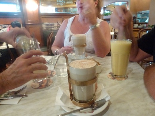 Thirsty work being a tourist.