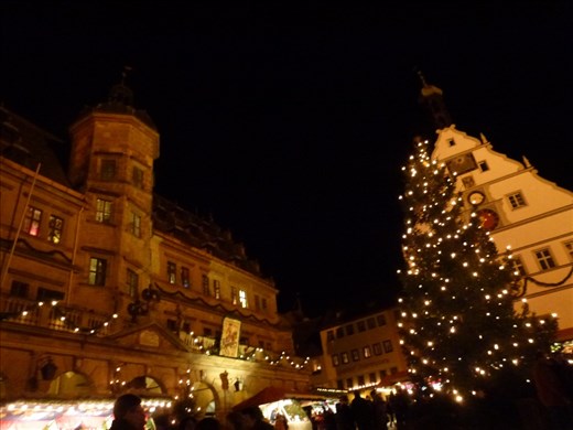 The Christmas tree in the centre of the Christmas Market