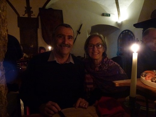 Dining medieval style in Hall.