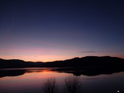 The view gets better. Sunset over Lake Titisee
