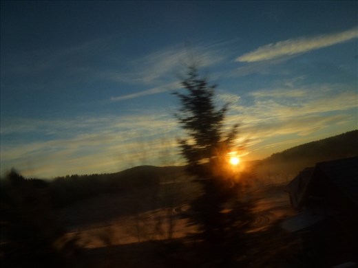 Sunrise on the road - Black Forest