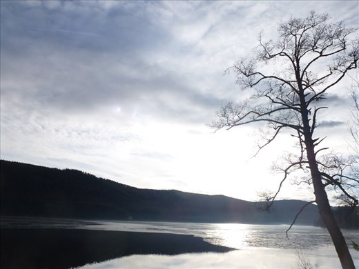 Lake Titisee mostly ice covered