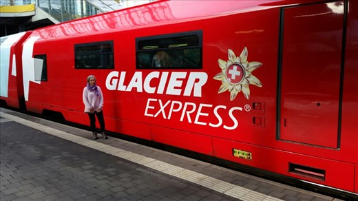 Travelling through the Alps on the Glacier Express
