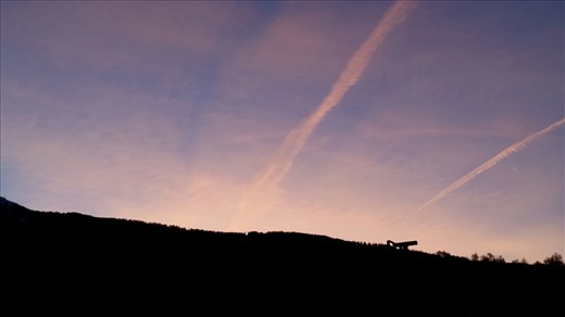 Beautiful morning sky as we leave Brig