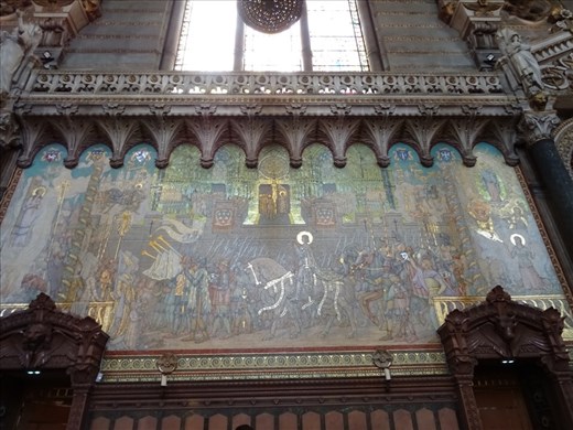 One of the many murals in the Basilique Notre Dame de Fourviere