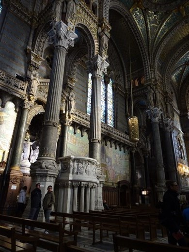 The pulpit of Basilique Notre Dame de Fourviere