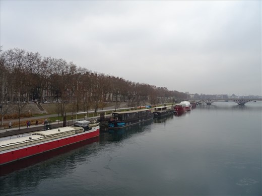 Barges along the Rhone, Lyon