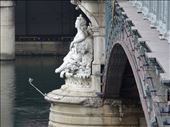 Statue guarding the bridge, Rhone River, Lyon: by supergg, Views[598]