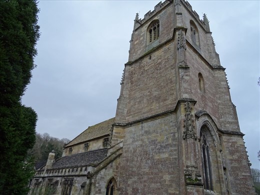 Church in Castle Combe. There was a Garrett buried here.