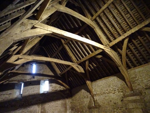 Inside a medieval barn