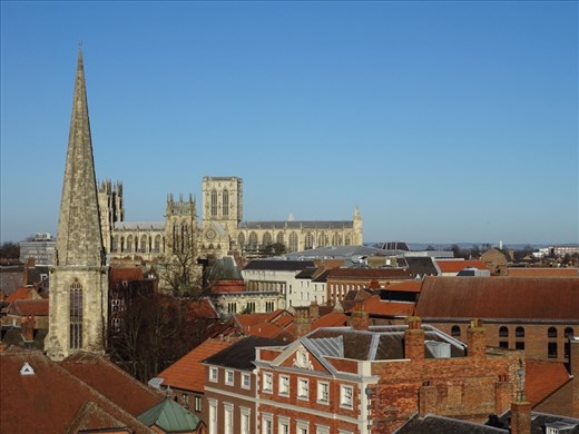 York from the top of the tower at the top of the hill