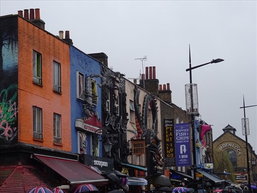 Old Camden Town. Creatively decorated shops