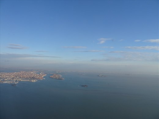 First sighting of Venice from the air.