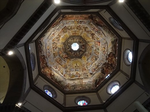 Looking upward at the inside of the dome