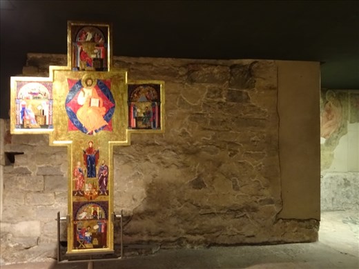 Painted cross under the Duomo