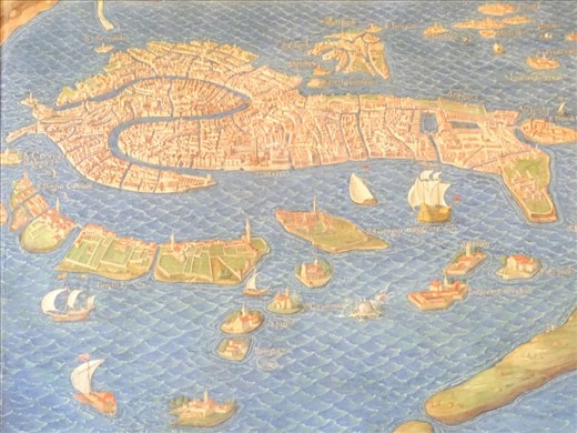 Ancient map of Venice