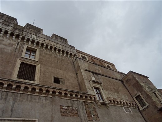In one of the courtyards in Castel Sant'Angelo 