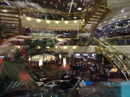 Central atrium on our way to our last dinner on board