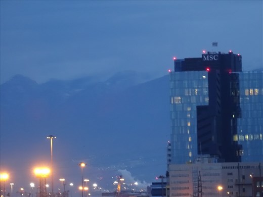 Snow on the mountain tops
