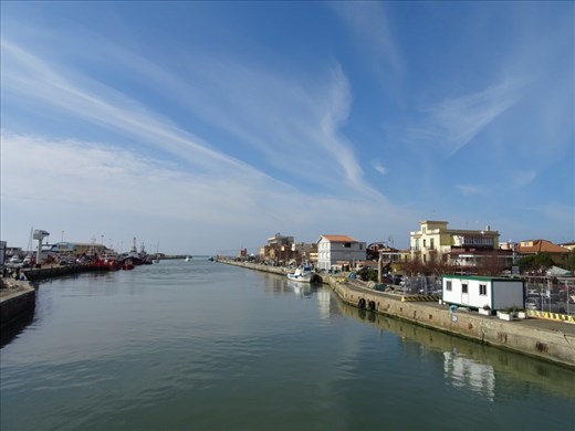 The Tiber meets the Mediterranean in Fiumicino
