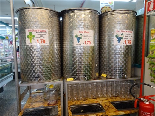 Supermarket wine section
BYO (empty) bottle and fill 'er up