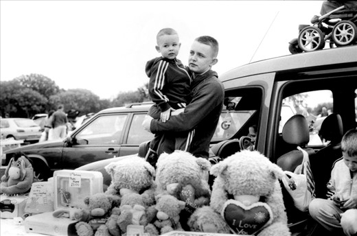 Traveller family, Boot Fair, Tunbridge Wells, Kent