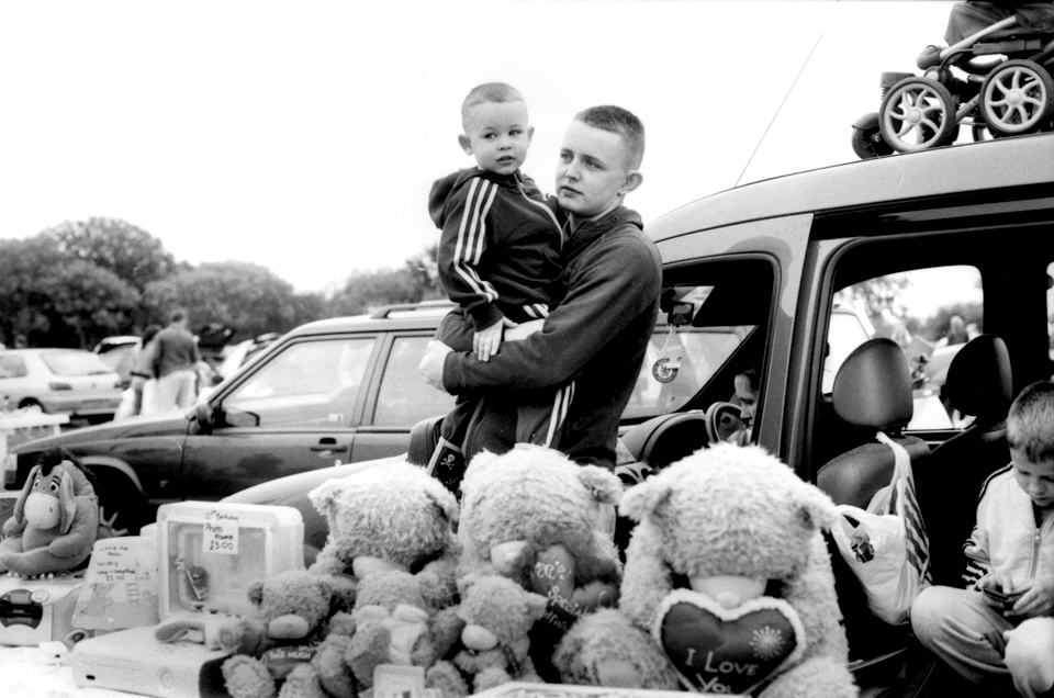 Traveller family, Boot Fair, Tunbridge Wells, Kent