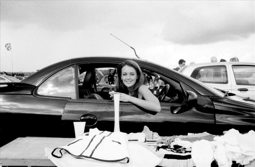 Girl in her car, Mabledon Farm, Southborough, Kent