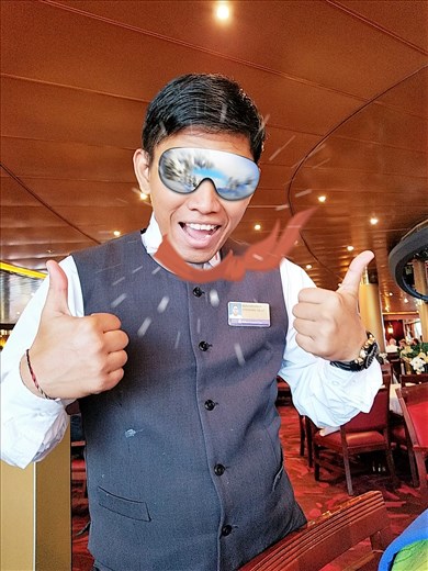 Maha, the head waiter from Java, had a great sense of humor. He introduced himself as Maha, but said we could call him Yamaha if that made it easier to remember. Or, we could call him Suzuki -- he'd answer to anything.