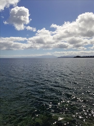 Volcano Osorno to the left and Calbuco to the right.