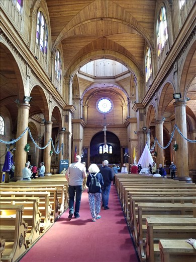 The inside of the San Francisco church was all wood!