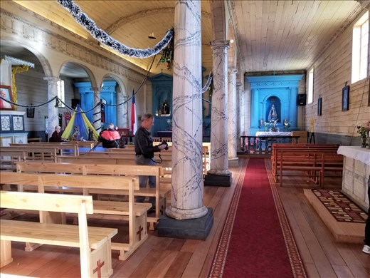 Inside Iglesia de Chonchi.