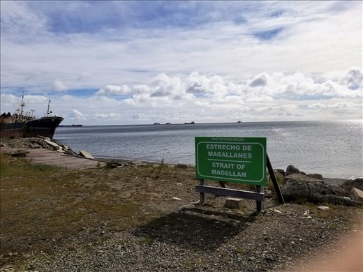 Looking across the Strait of Magellan.