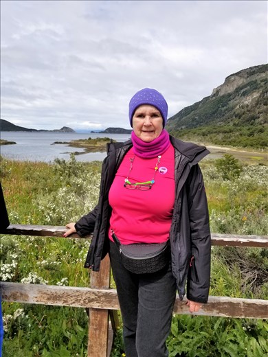 Sue at the end of the world.