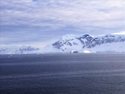 Note the floes in the foreground. The neat thing about our trip was that about 14 scientists, chef, logistics personnel from Palmer station came on board and we could ask questions.