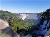 The upper falls with a rainbow. How lucky!: by suziqtn, Views[218]