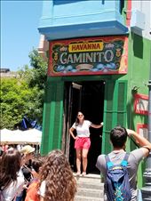 Ha! I took this photo because off the blue balcony above this woman's head, hangs a statue of Pope Francis. Unfortunately, I didn't get what I was trying to take a photo of.: by suziqtn, Views[429]
